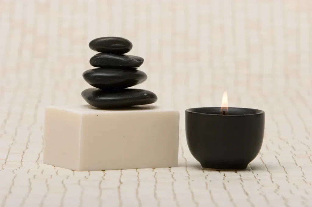 rock and candle background